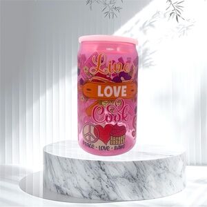 Life is Too Short Iced Coffee Cup, Can Plastic Lid and Straw, BPA Free, Gift